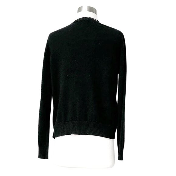 Sacai Japanese Black Cotton Pleat & Cardigan Layer Top - Picture 8 of 14